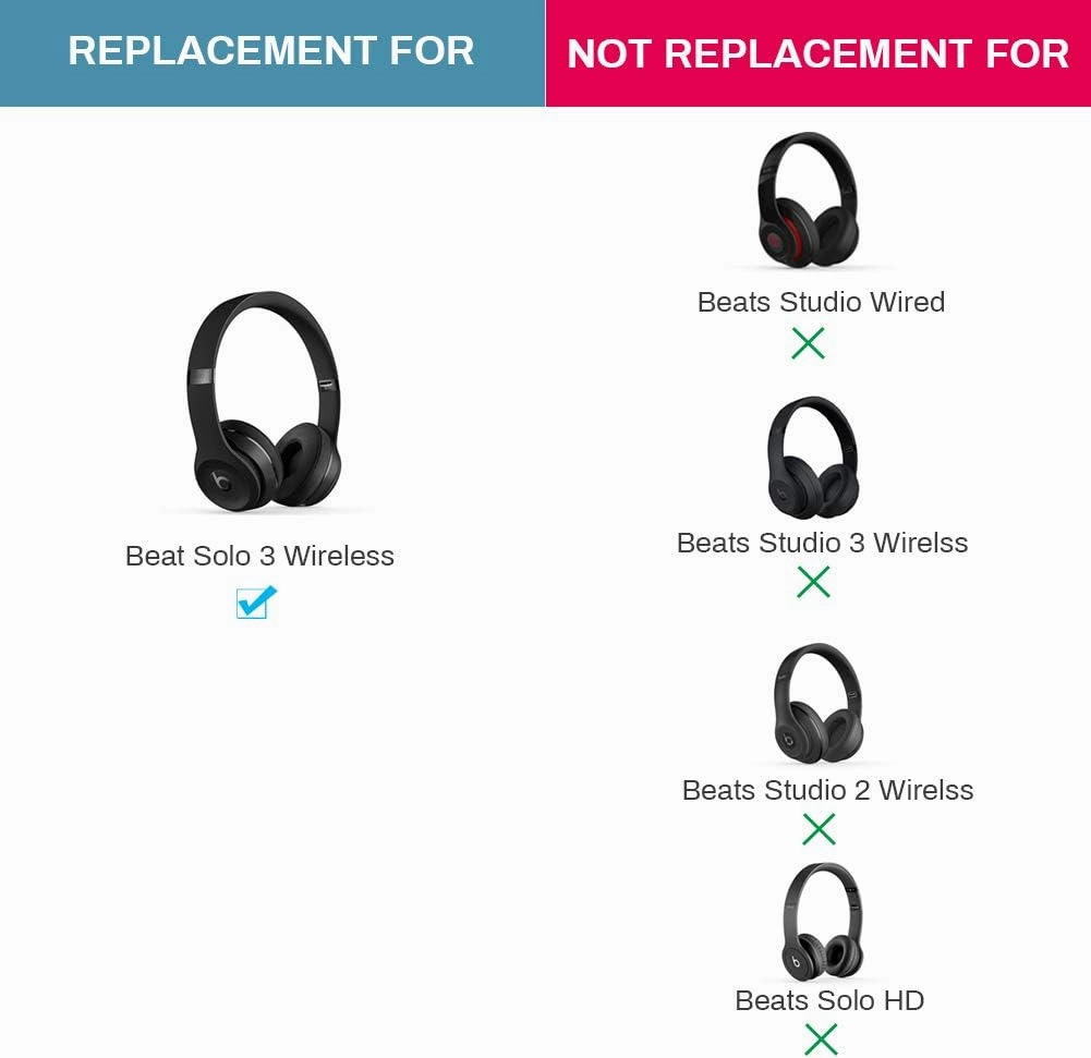 Solo 3 Hinge Replacement Parts Headband Connector Repair Kit Compatible with Beats by Dr Dre Solo 3.0 Wireless A1796 On-Ear Headphones (Silver)