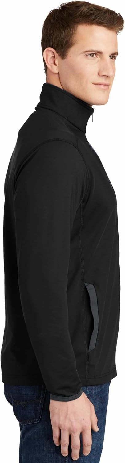 SPORT-TEK Sport-Wick Stretch Contrast Full-Zip Jacket ST853