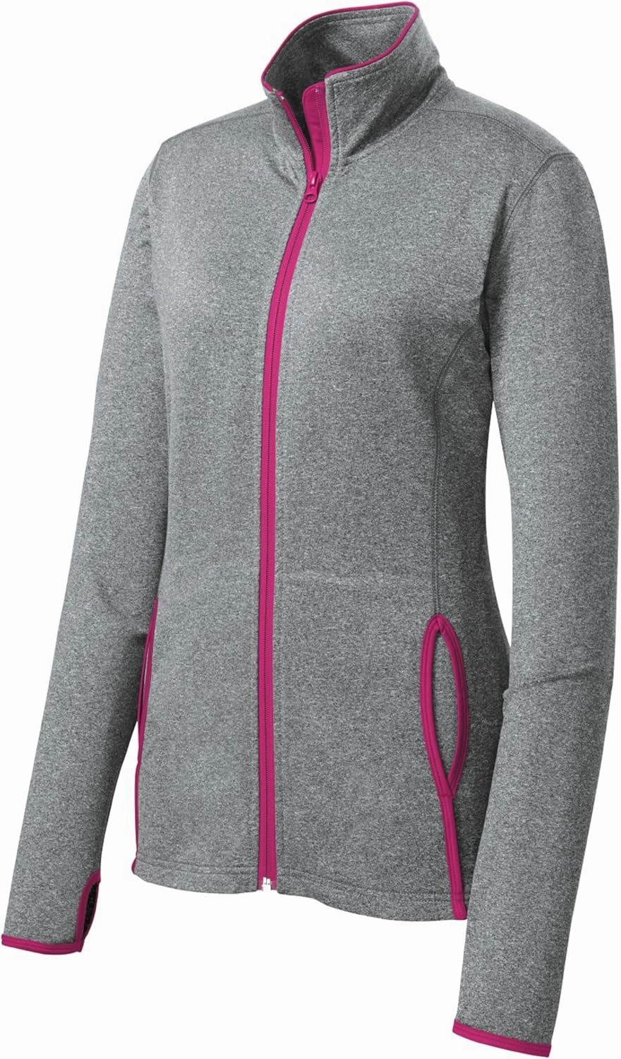 SPORT-TEK Women's Sport-Wick Stretch Contrast Full-Zip Jacket LST853