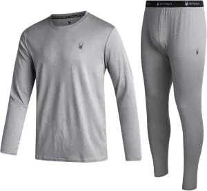 Spyder Men's Thermal Underwear Set - 2 Piece Brushed Back Fleece Lined Long Johns Base Layer Set for Men (Sizes: S-XL)