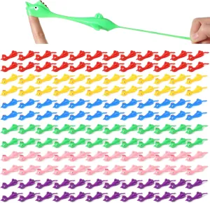Sratte 150 Pieces Slingshot Chicken Finger Slingshot Toys Rubber Chickens Flying Turkey for Boys Girls Birthday Carnival Goodie Bags Novelty Gifts Easter Mexican Fiesta Party Favors