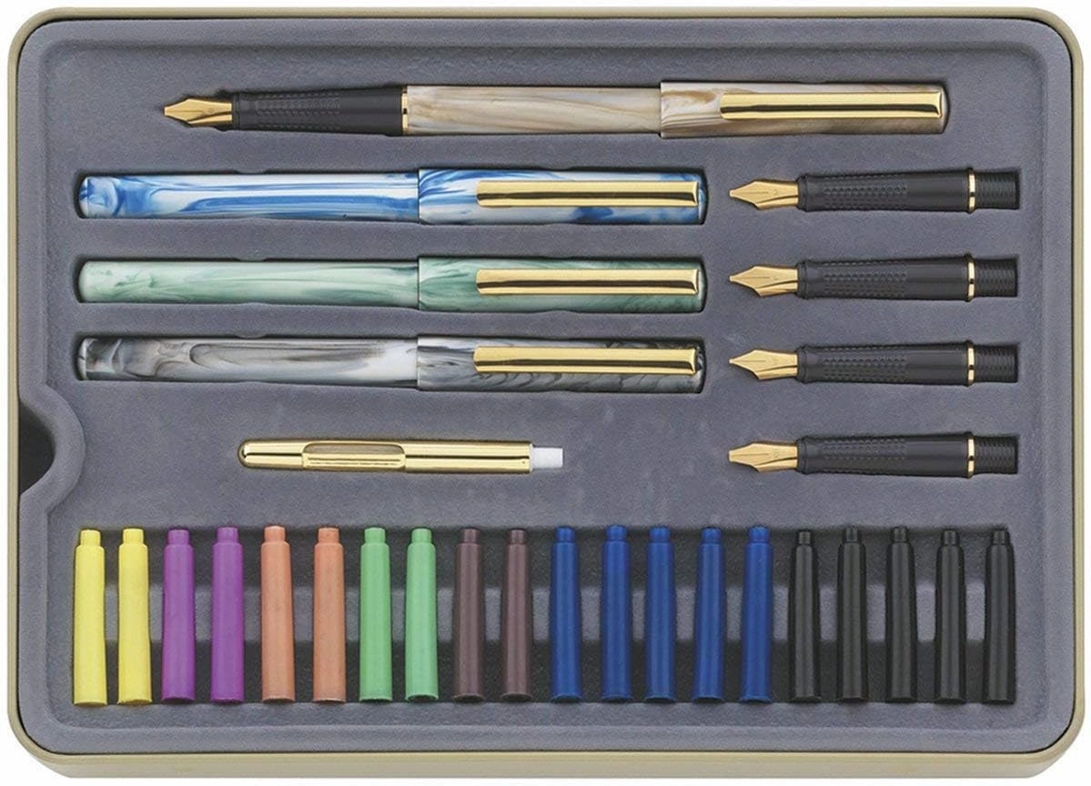 STAEDTLER calligraphy pen set, ideal for all skill levels, 899 SM5, Assorted, 33 Piece Set