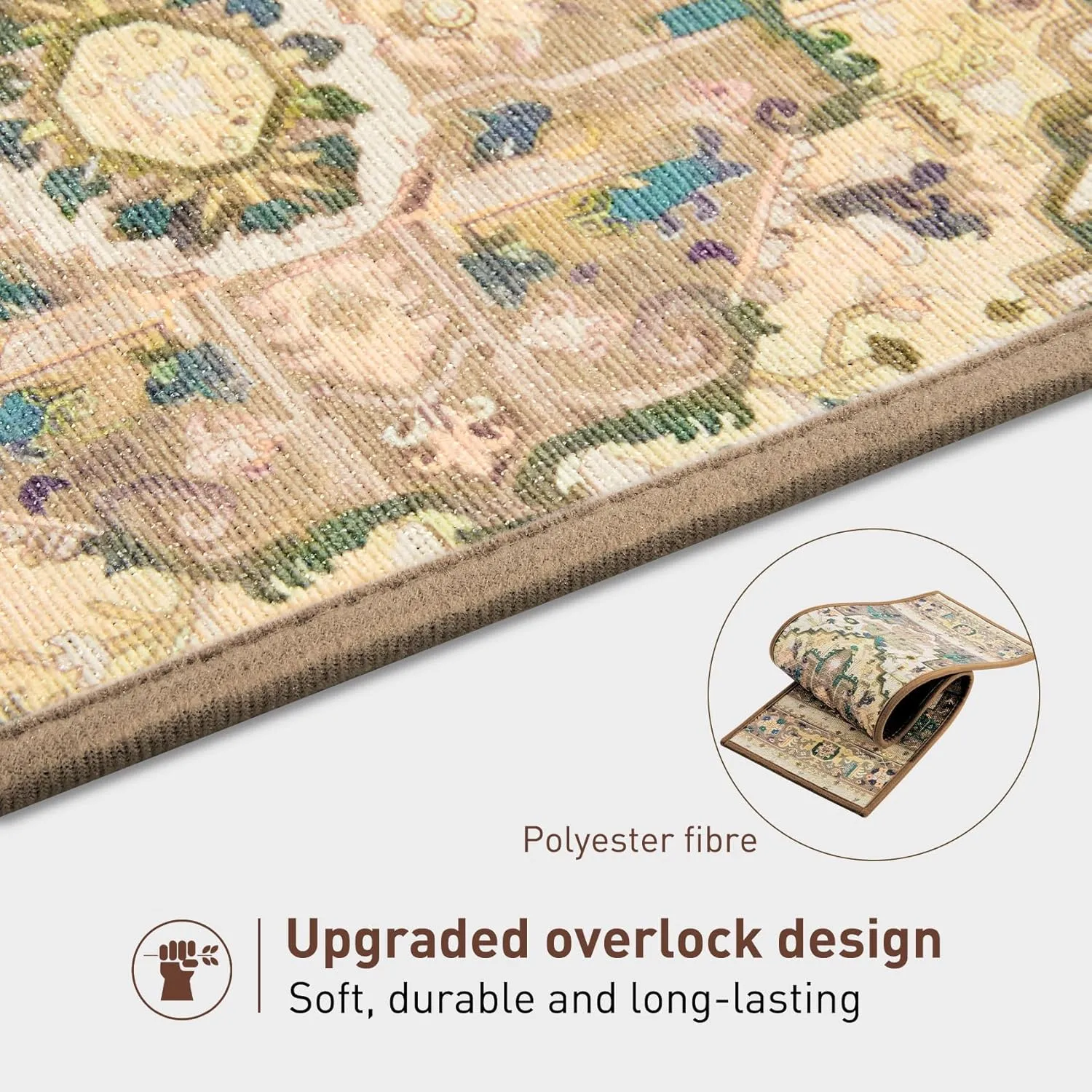 Stair Treads for Wooden Steps Indoor, 15 Pack 8" X 30" Non Slip Carpet Stair Treads with Reusable Adhesive for Kids Elders and Dogs, TPR Backing Stair Rugs Oriental Staircase Step Treads,Bohemia