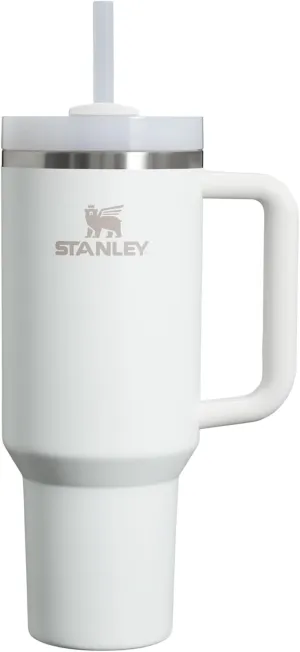 Stanley Quencher H2.0 Tumbler with Handle and Straw 40 oz | Flowstate 3-Position Lid | Cup Holder Compatible for Travel | Insulated Stainless Steel Cup | BPA-Free | Frost