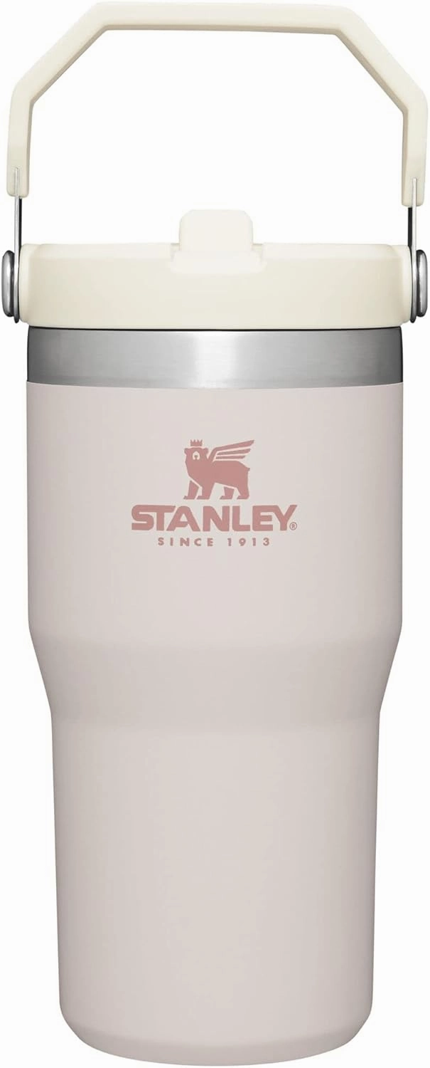 Stanley IceFlow Stainless Steel Tumbler with Straw - Vacuum Insulated Water Bottle for Home, Office or Car Reusable Cup Leak Resistant Flip Cold 12 Hours Iced 2 Days (Rose Quartz)