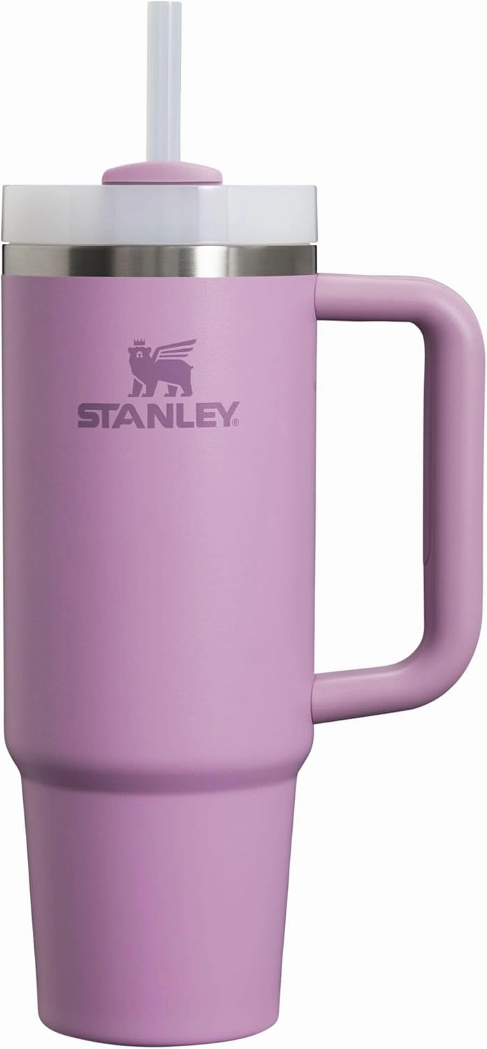 Stanley Quencher H2.0 Tumbler with Handle and Straw 30 oz | Flowstate 3-Position Lid | Cup Holder Compatible for Travel | Insulated Stainless Steel Cup | BPA-Free | Lilac