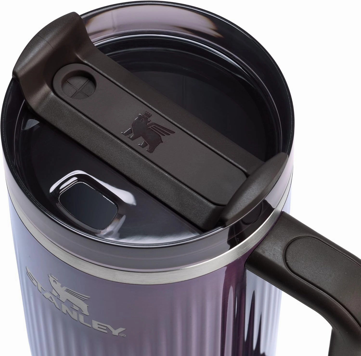 Stanley Quencher H2.0 Tumbler with Handle and Straw 40 oz | Flowstate 3-Position Lid | Cup Holder Compatible for Travel | Insulated Stainless Steel Cup | BPA-Free | Fluted Wisteria Shine