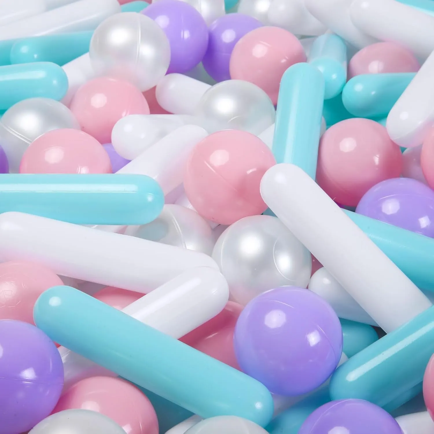 STARBOLO Ball Pit Balls for Kids -120pcs Crush Proof Plastic Macaron Toy Balls for Ball Pit, Ball Pit Play Tent, Baby Pool Water Toys, Birthday Party Decoration, Photo Props