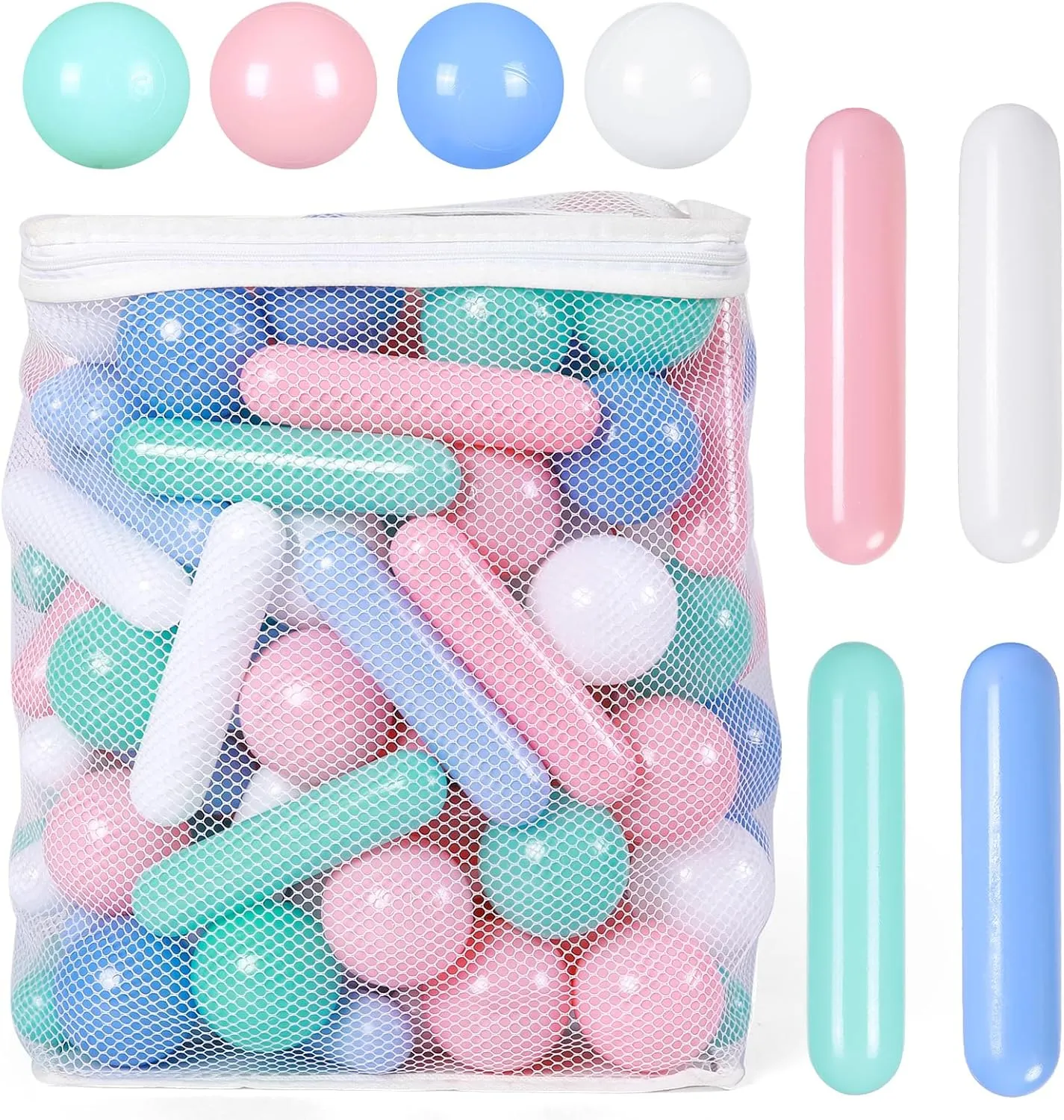 STARBOLO Ball Pit Balls for Kids -Pack of 120 Macaron Balls Crush Proof Plastic Toy Balls for Toddler Ball Pit, Ball Pit Play Tent, Party, Baby Pool Water Toys