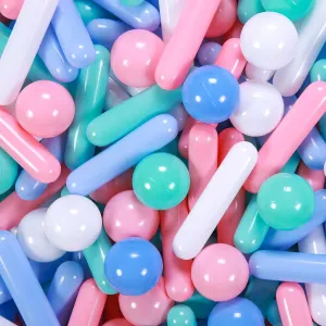 STARBOLO Ball Pit Balls for Kids -Pack of 120 Macaron Balls Crush Proof Plastic Toy Balls for Toddler Ball Pit, Ball Pit Play Tent, Party, Baby Pool Water Toys