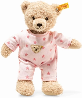 Steiff Baby Teddy and Me Teddy Bear Girl with Pajamas, Beige/Pink