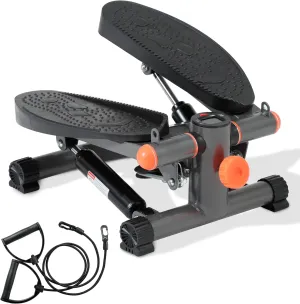 Stepper for Exercise at Home Mini Stair Stepper with Resistance Bands Exercise Equipment for Home Stair Climber Stepper Machine for Home Gym Cardio Equipment for Full Body Workout