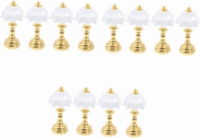 STOBOK 12pcs Miniature Desk Lamp Landscape Lighting for Dollhouse Decor Realistic Mini House Table Lamp Ornament for Boys and Girls Miniature Furniture Collection