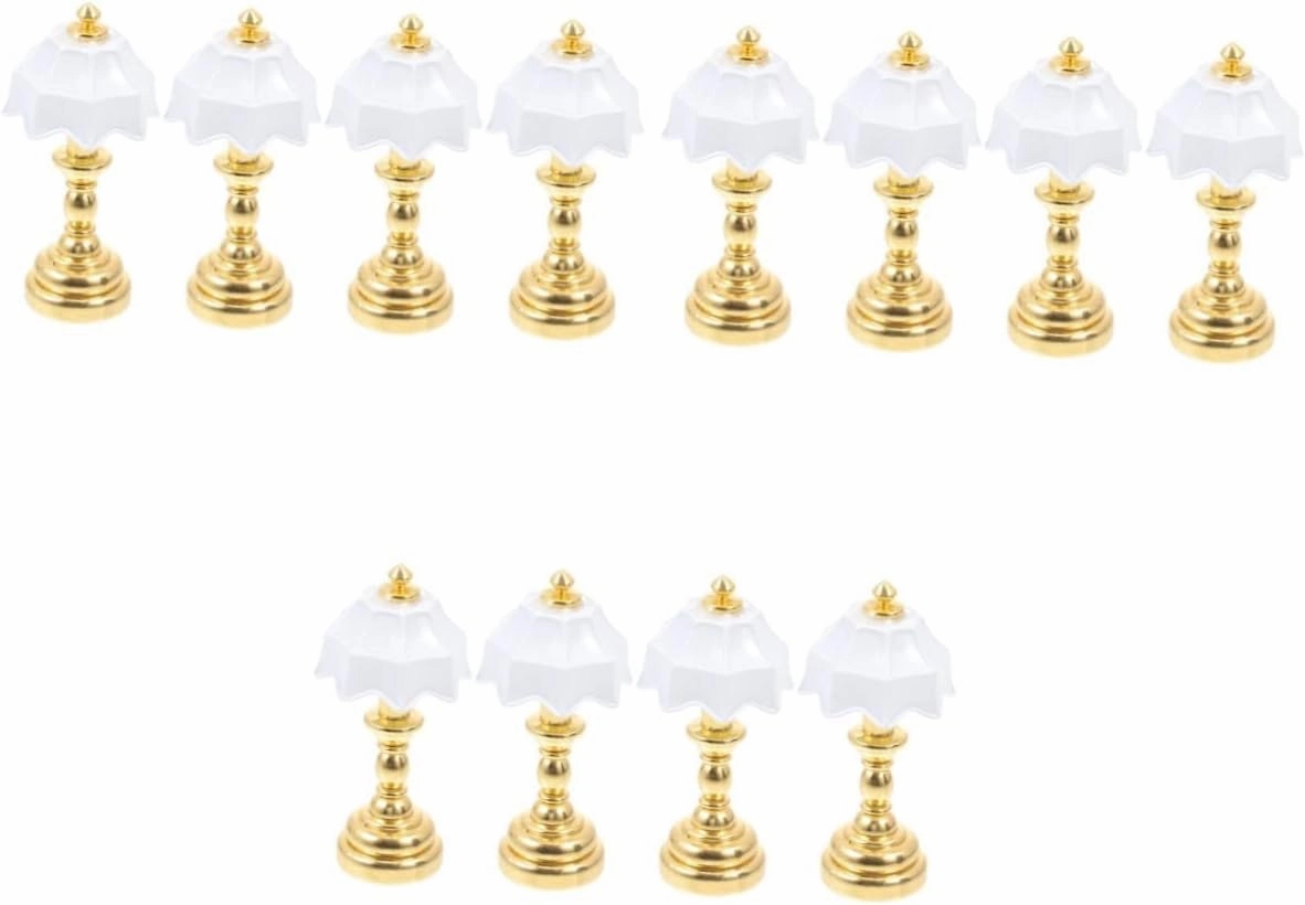 STOBOK 12pcs Miniature Desk Lamp Landscape Lighting for Dollhouse Decor Realistic Mini House Table Lamp Ornament for Boys and Girls Miniature Furniture Collection