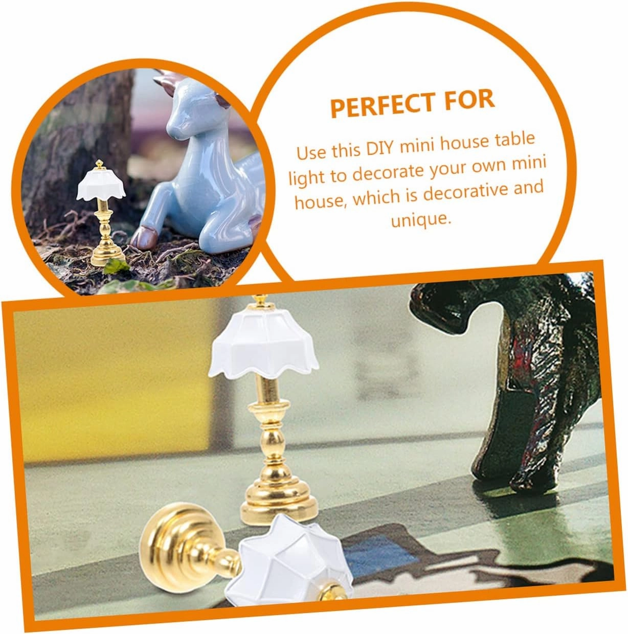 STOBOK 12pcs Miniature Desk Lamp Landscape Lighting for Dollhouse Decor Realistic Mini House Table Lamp Ornament for Boys and Girls Miniature Furniture Collection
