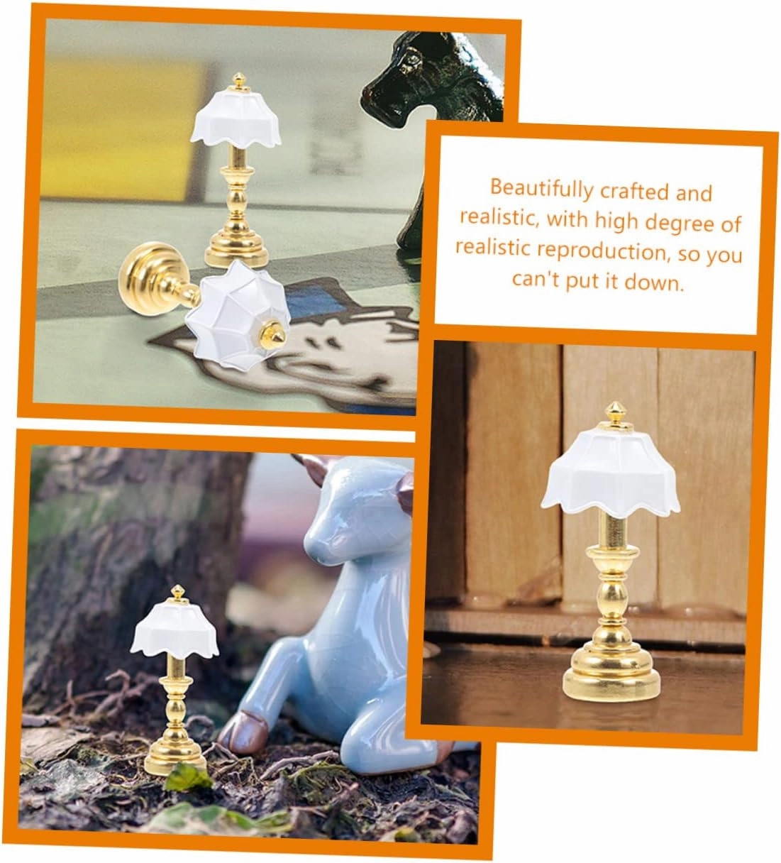 STOBOK 12pcs Miniature Desk Lamp Landscape Lighting for Dollhouse Decor Realistic Mini House Table Lamp Ornament for Boys and Girls Miniature Furniture Collection