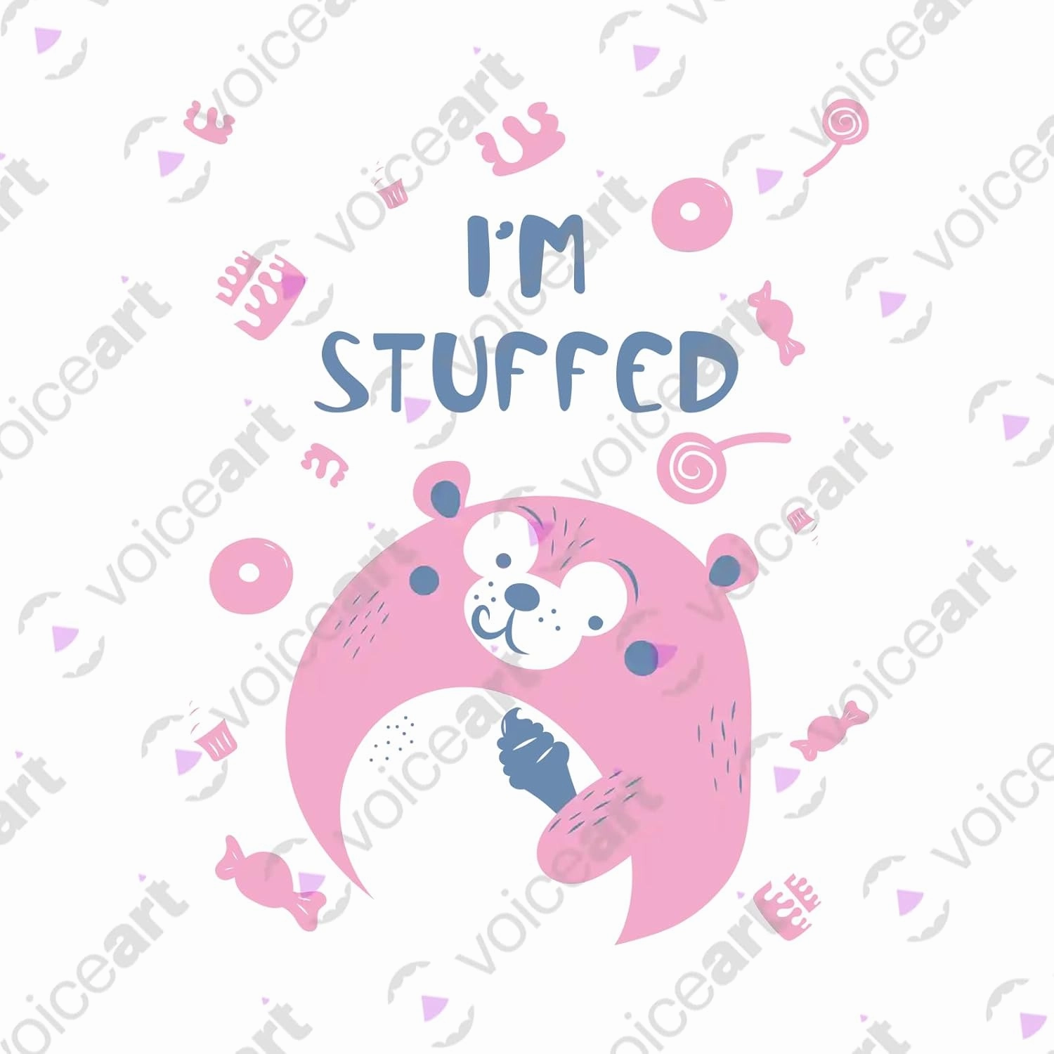 Stuffed Teddy Funny T-Shirt with Premium Quality Graphic Toy Bear Eating Ice Cream Tee with Play on Words