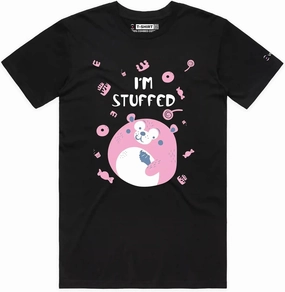 Stuffed Teddy Funny T-Shirt with Premium Quality Graphic Toy Bear Eating Ice Cream Tee with Play on Words