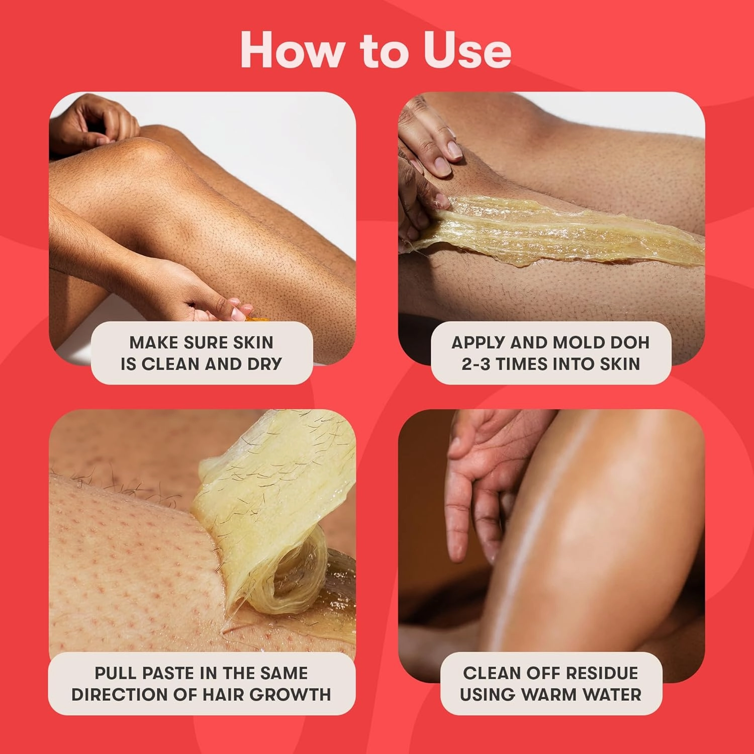 Sugar Waxing Kit for Women As Seen On Shark Tank (Mini Kit Medium) Face, Arms, & Legs, Sugar Wax Hair Removal- Sugaring Tiktok Viral Products- Bikini Wax Kit for Women - Sugaring Kit