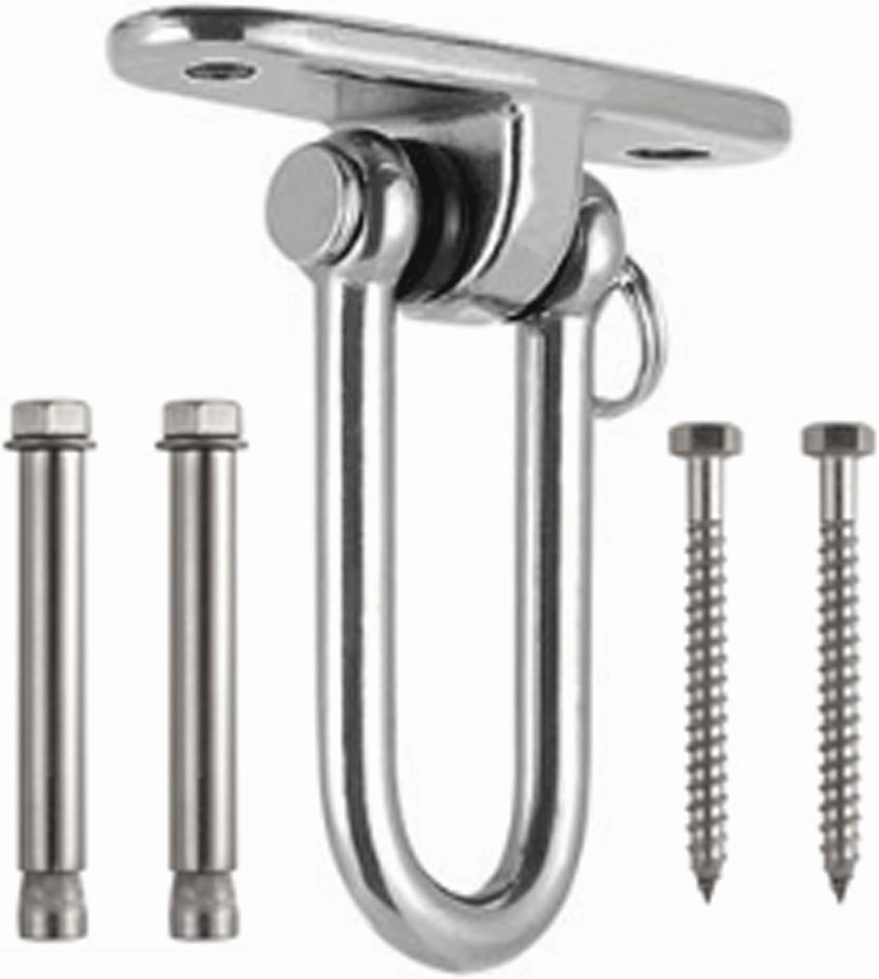 Swing Hook 304 Stainless Steel Swing Sets Hardware Hanging Accessory Swing Hangers Screws Bolts for Playground Gym Hammocks
