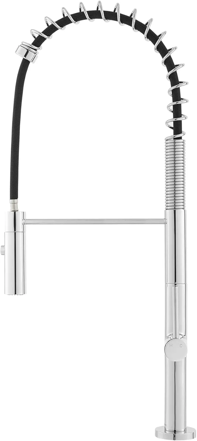 Swiss Madison Well Made Forever SM-KF72RG Chalet Single Handle, Pull-Down Kitchen Faucet in Rose Gold