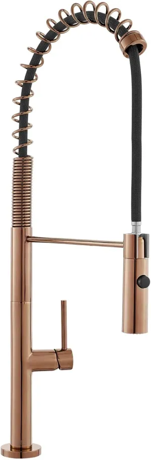 Swiss Madison Well Made Forever SM-KF72RG Chalet Single Handle, Pull-Down Kitchen Faucet in Rose Gold