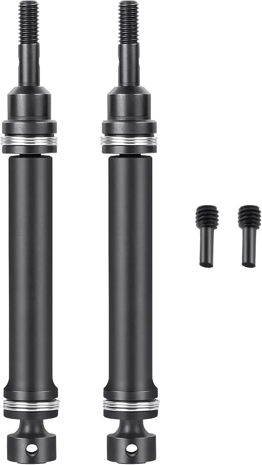 SWX 1/16 Universal Front/Rear Axle CVD Drive Shaft 2Pcs Steel CVD Drive Shaft Compatible with 1: 16 TRX Mini E-Revo VXL RC Crawler Car Upgrade Parts