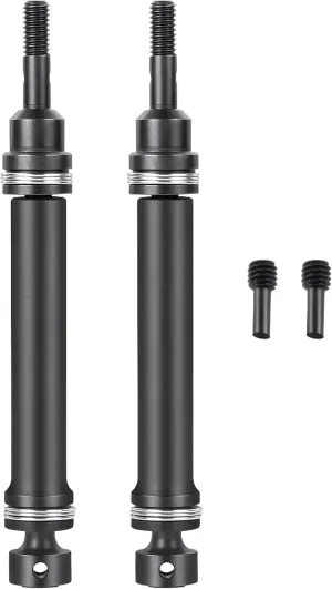 SWX 1/16 Universal Front/Rear Axle CVD Drive Shaft 2Pcs Steel CVD Drive Shaft Compatible with 1: 16 TRX Mini E-Revo VXL RC Crawler Car Upgrade Parts