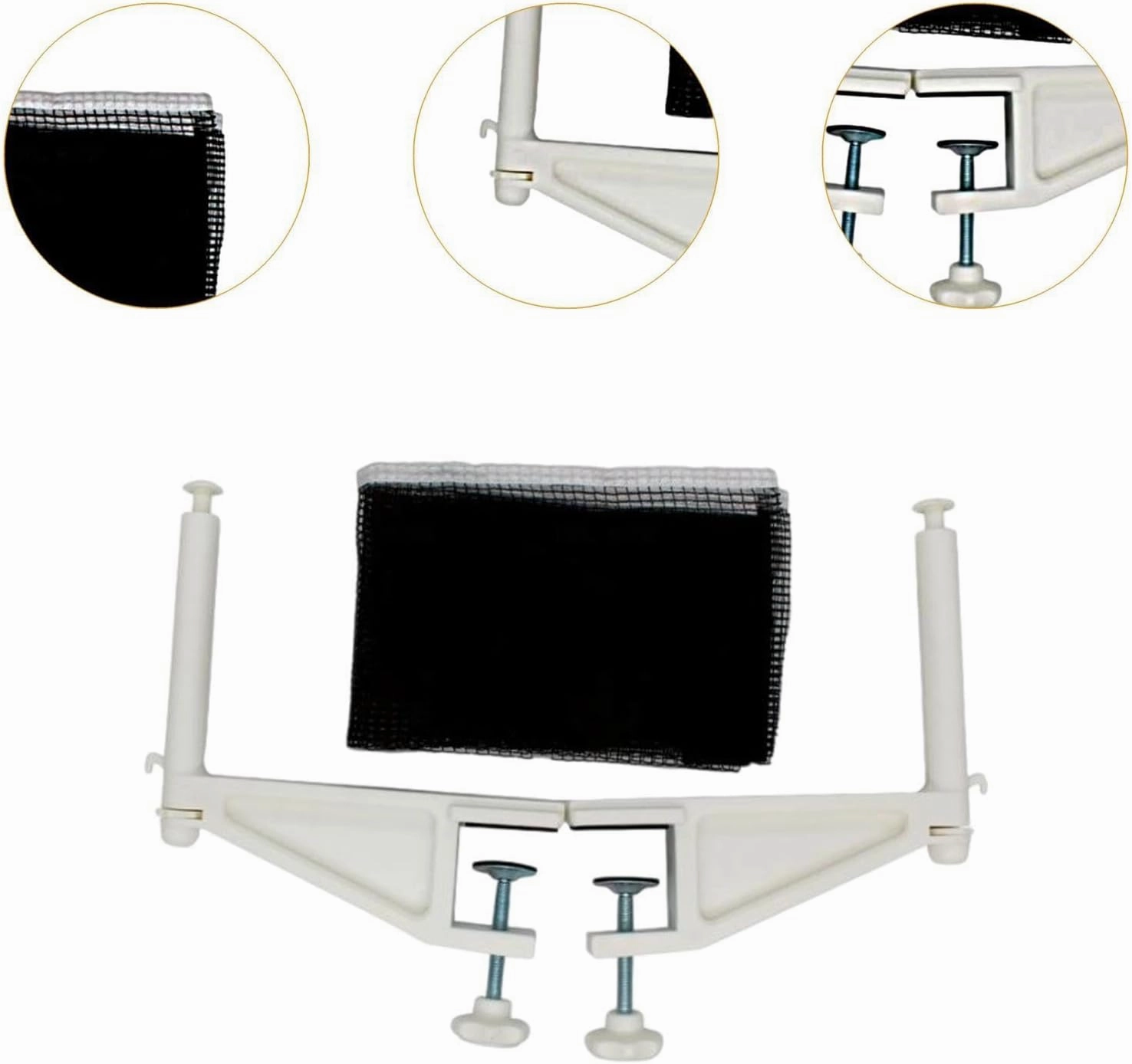 Table Tennis Net Set Pong Mesh Rack Portable Quick Setup Practice Pong Screw Clamp Net for Game Outdoor Home Travel