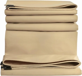 Tarpaulin 1.5x3m/2x2m/2x3m/3x6m Waterproof Heavy Duty 500g/㎡ PVC Tarp Sheet with Metal Eyelets for Garden Furniture, Hutch, Trampoline, Wood, Car, Camping or Gardening Cover(1x2m)