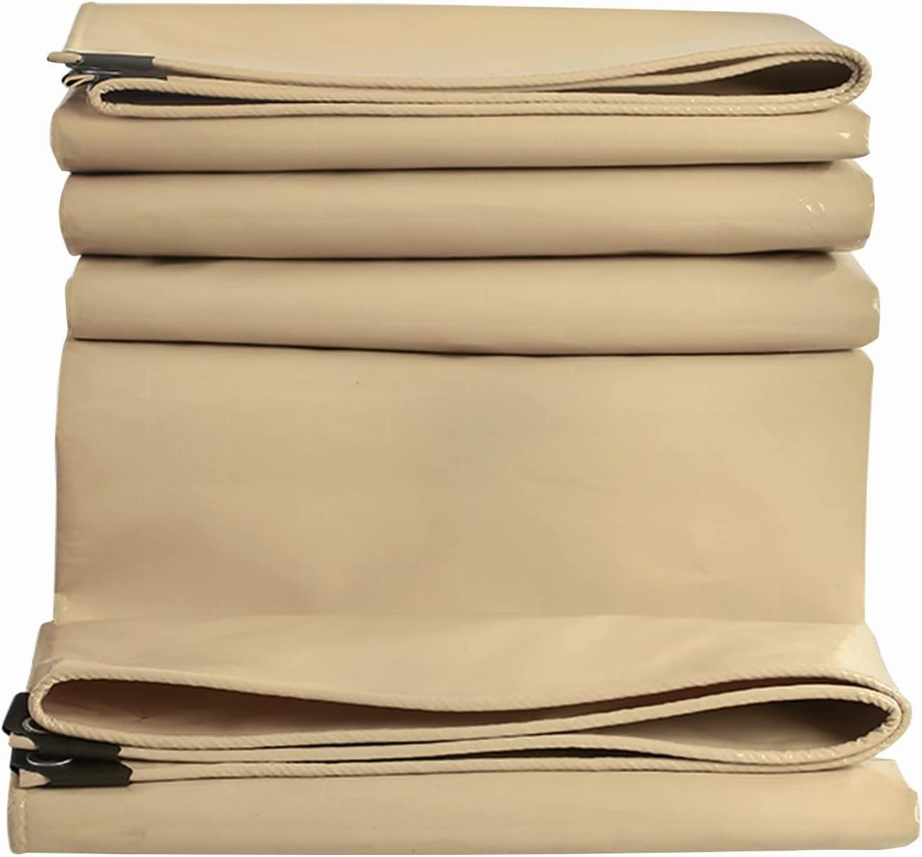 Tarpaulin 1.5x3m/2x2m/2x3m/3x6m Waterproof Heavy Duty 500g/㎡ PVC Tarp Sheet with Metal Eyelets for Garden Furniture, Hutch, Trampoline, Wood, Car, Camping or Gardening Cover(1x2m)