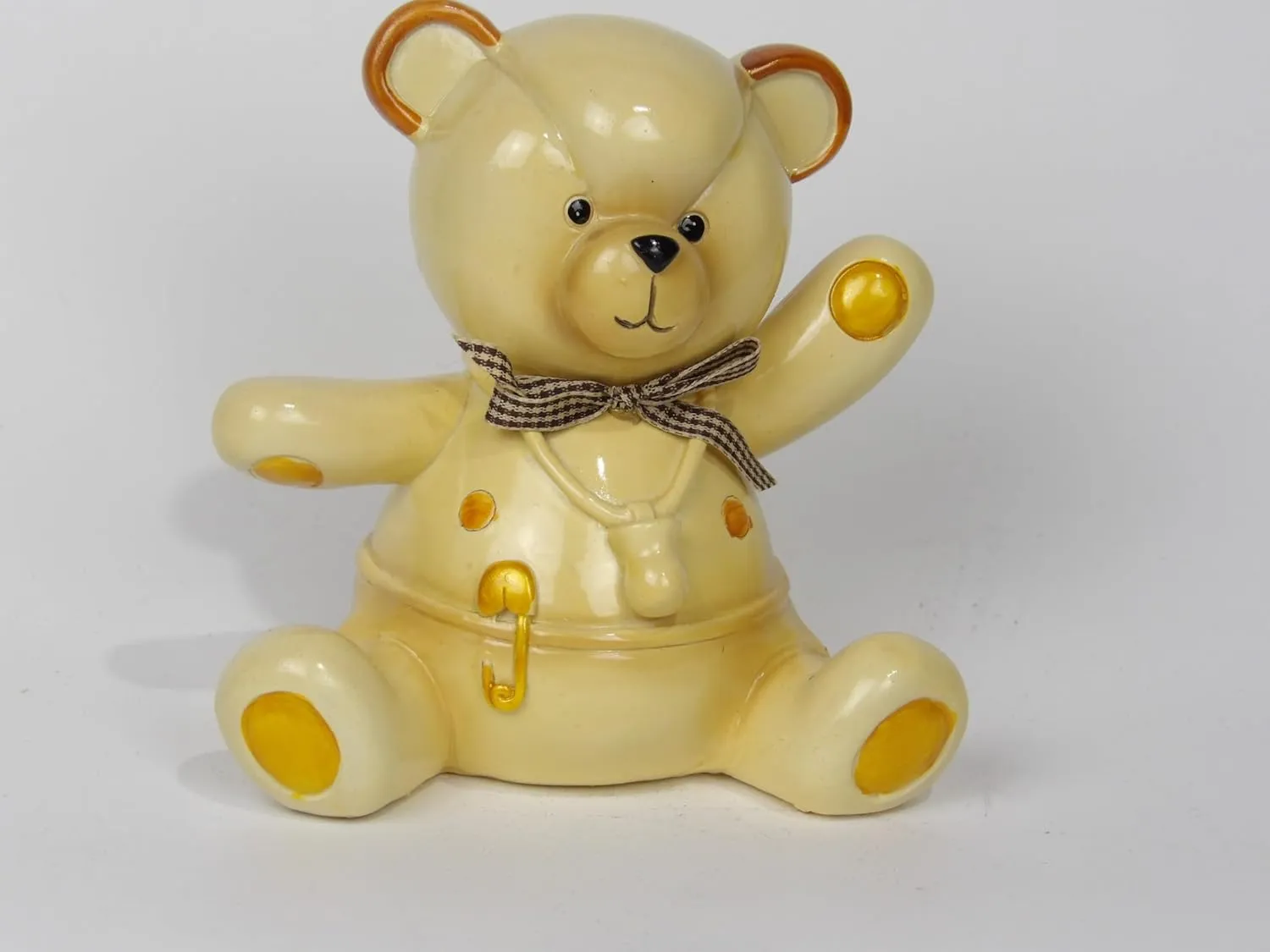 Teddy Bear Brownish Tan Piggy Money Bank H 5 x W 5 in Coin Box for Kids Cash Gift Box Kids Gift Box