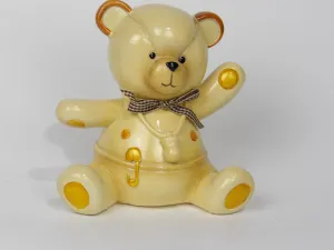 Teddy Bear Brownish Tan Piggy Money Bank H 5 x W 5 in Coin Box for Kids Cash Gift Box Kids Gift Box