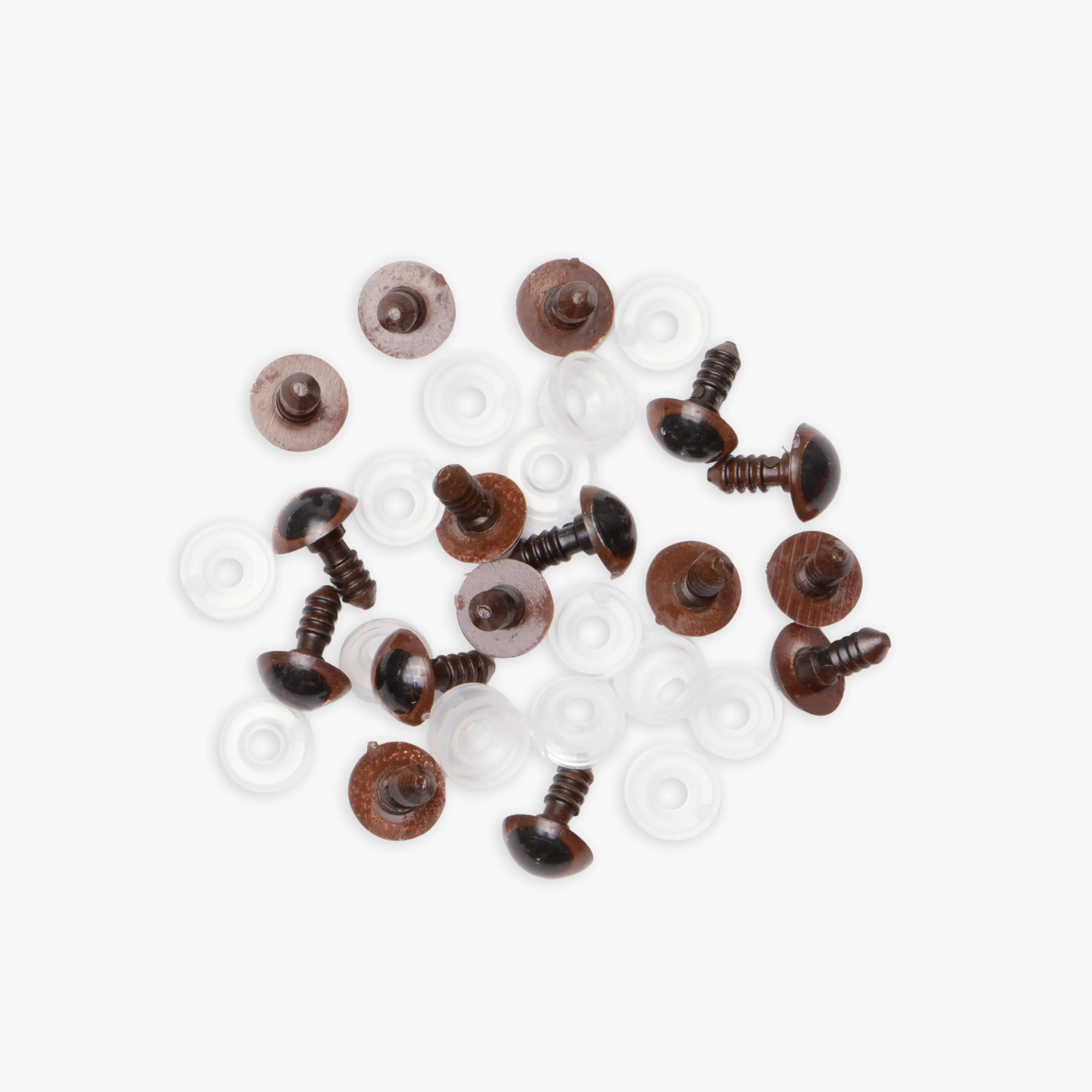 Teddy Eyes Brown 12mm (8 Pairs)