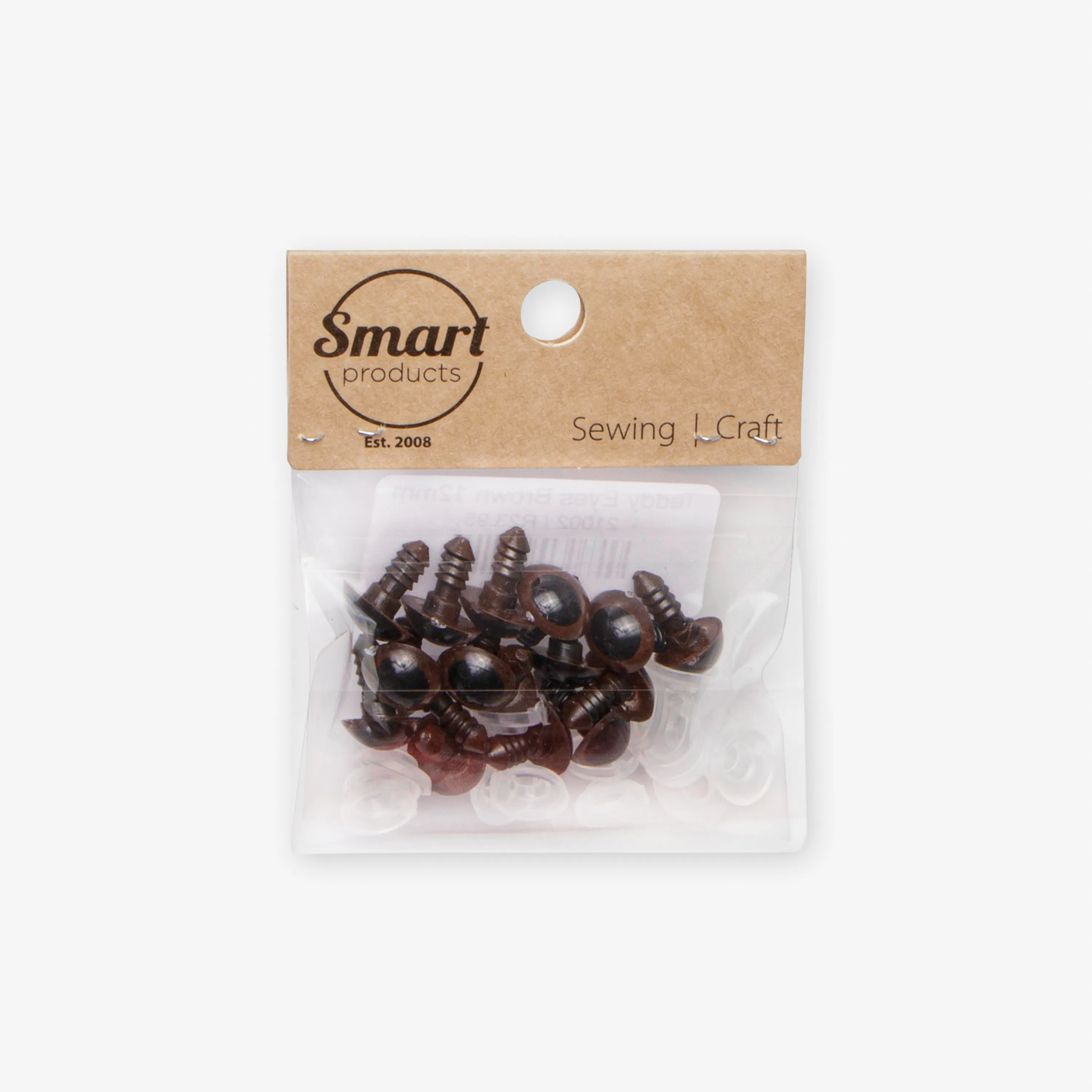 Teddy Eyes Brown 12mm (8 Pairs)