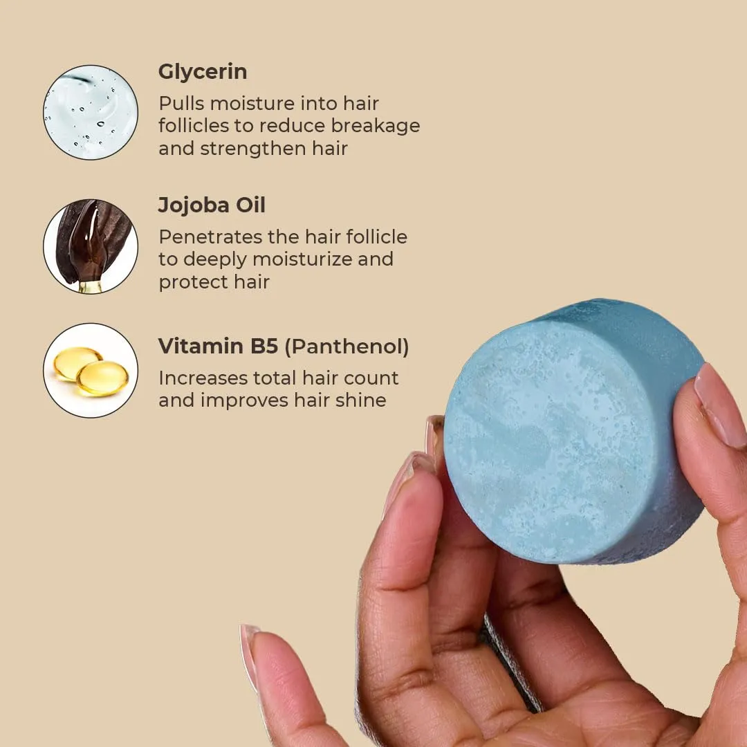 The Earthling Co. Conditioner Bar - Promote Hair Growth, Strengthen & Moisturize All Hair Types - Paraben & Sulfate Free formula with Natural Ingredients for Dry Hair (Wild Lavender, 1.8 oz)