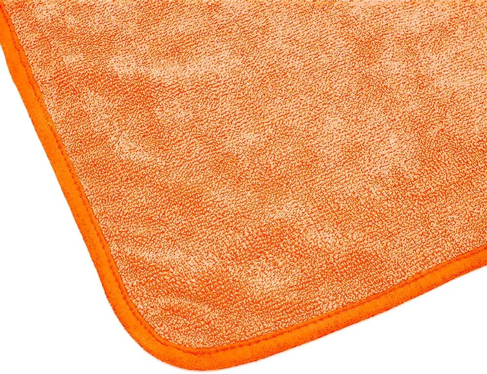 The Rag Company - Premium FTW Microfiber Cleaning Towels for Glass, Windows, Mirrors, Polished Surfaces - Streak-Free, Scratchless, 16" x16”, Orange, 3-Pack