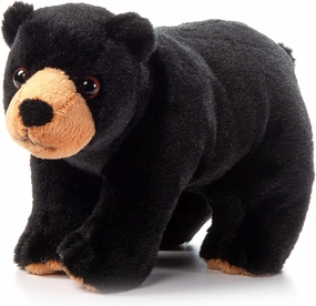 The Petting Zoo Black Bear Plushie, Gifts for Kids, Wildlife Animals, Standing Black Bear Plush Toy 15 inches