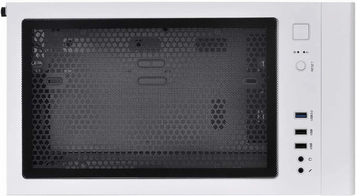 Thermaltake S100 Tempered Glass Snow Edition Micro-ATX mini-Tower Computer Case with 120mm Rear Fan Pre-Installed CA-1Q9-00S6WN-00, White