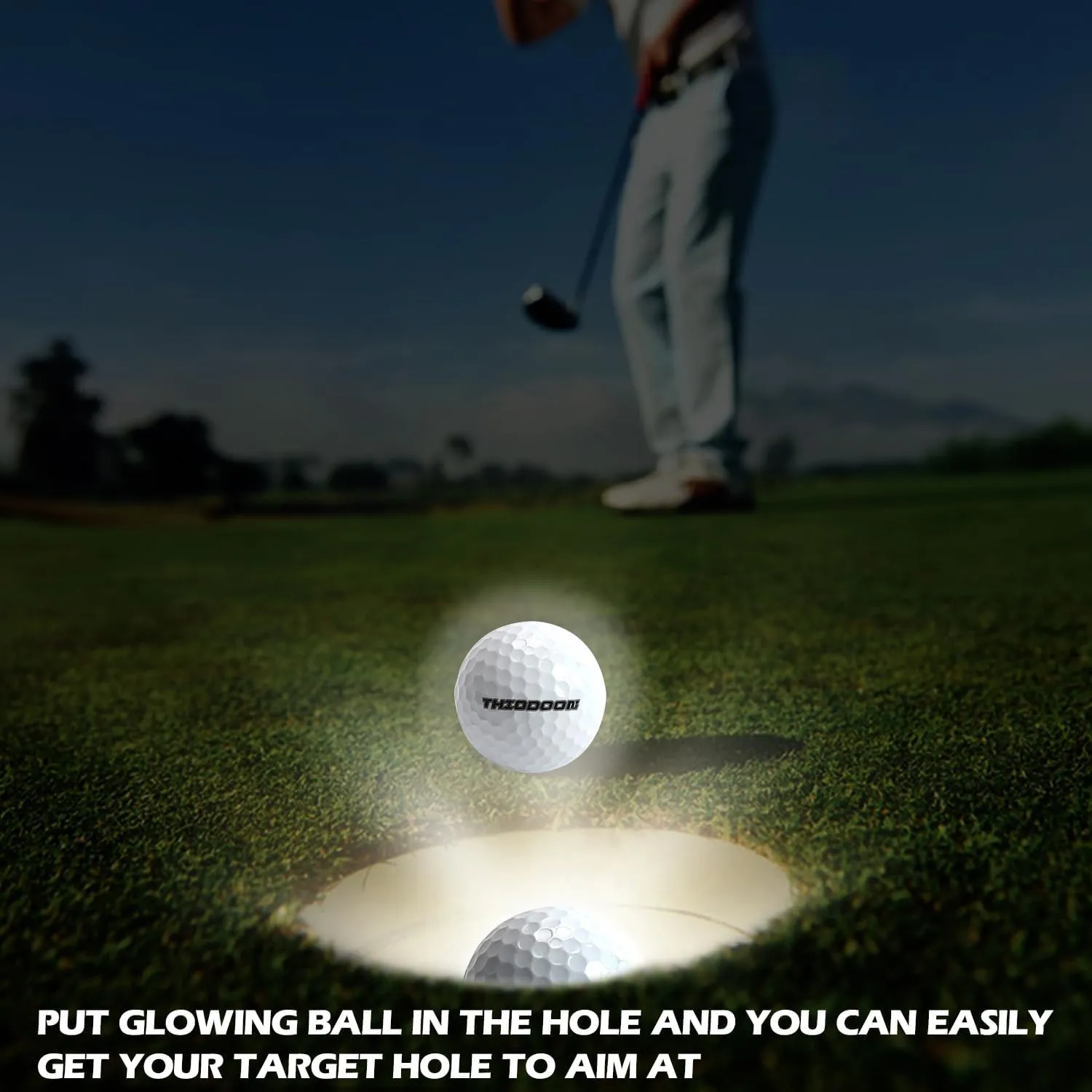 THIODOON Glow in The Dark Golf Balls Light up Night Led Golf Balls Gift Sets for Men Kids Women