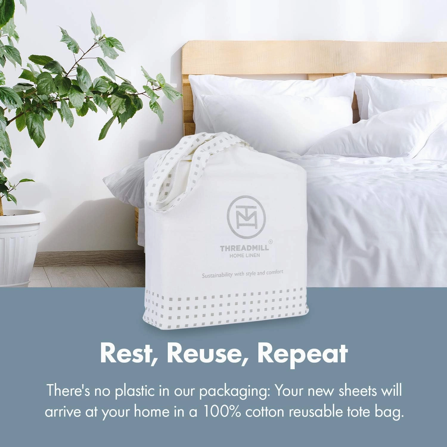 Threadmill 100% Cotton Sheets for Twin Size Bed - 600 Thread Count Twin Bed Sheets Set with 15” Deep Pocket - Sateen Weave 3-Piece Bedding Set with Cooling Effect, White