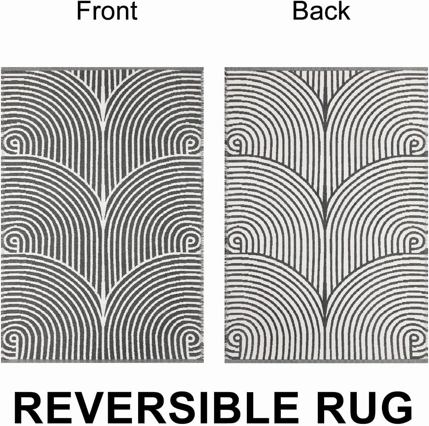 Tiffasea Small Bathroom Rug 2'x3', Indoor Door Mat Machine Washable Small Area Rug, Cotton Woven Indoor Outdoor Rugs Reversible Entryway Rug Farmhouse Throw Rugs for Bedroom/Kitchen/Entry