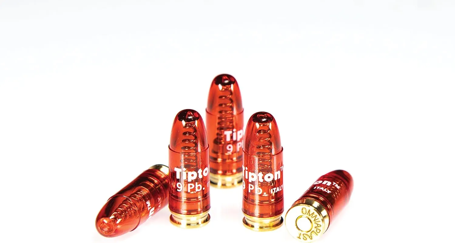 Tipton Pistol Snap Caps with False Primer and Reusable Design for Dry-Firing, Gun Maintenance, Gun Storage