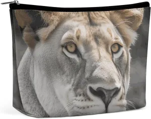 Toiletry Bag for Women Lioness Cosmetic Bag Portable Capacity Travel Makeup Bags with Zipper Lightweight Cute Beauty Makeup Organizer for Traveling, Accessories, Essentials