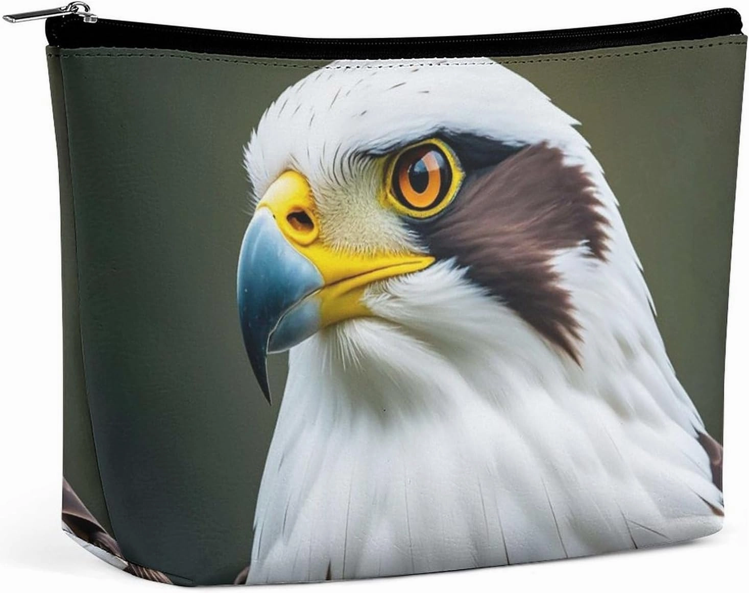 Toiletry Bag for Women Spear Falcon, White Eagle Cosmetic Bag Portable Capacity Travel Makeup Bags with Zipper Lightweight Cute Beauty Makeup Organizer for Traveling, Accessories, Essentials