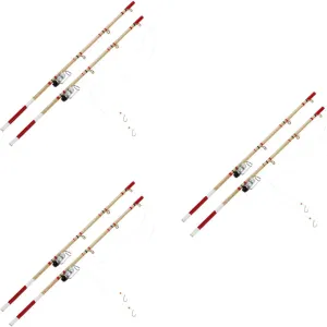 Totority Fishing Rod Models for Kids, 6Pcs Miniature Fishing Pole Toys for Dollhouse Decoration Wood Simulation Fishing Rod
