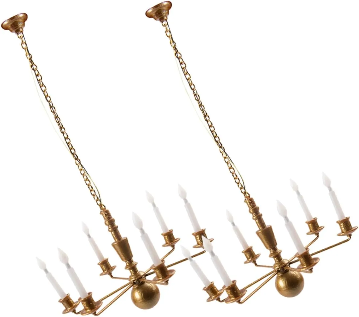 Toyvian 2pcs Miniature Hanging Lamp Tiny Ceiling Light for Sand Table for Mini House Decor Compact Unique for Boys and Girls and Craft Warm Light Finish