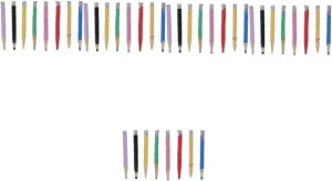 Toyvian 40pcs Miniature Colorful Pencil for Dollhouse Decoration Scale Craft Accessories Creative and Adornments for Miniature Scenes