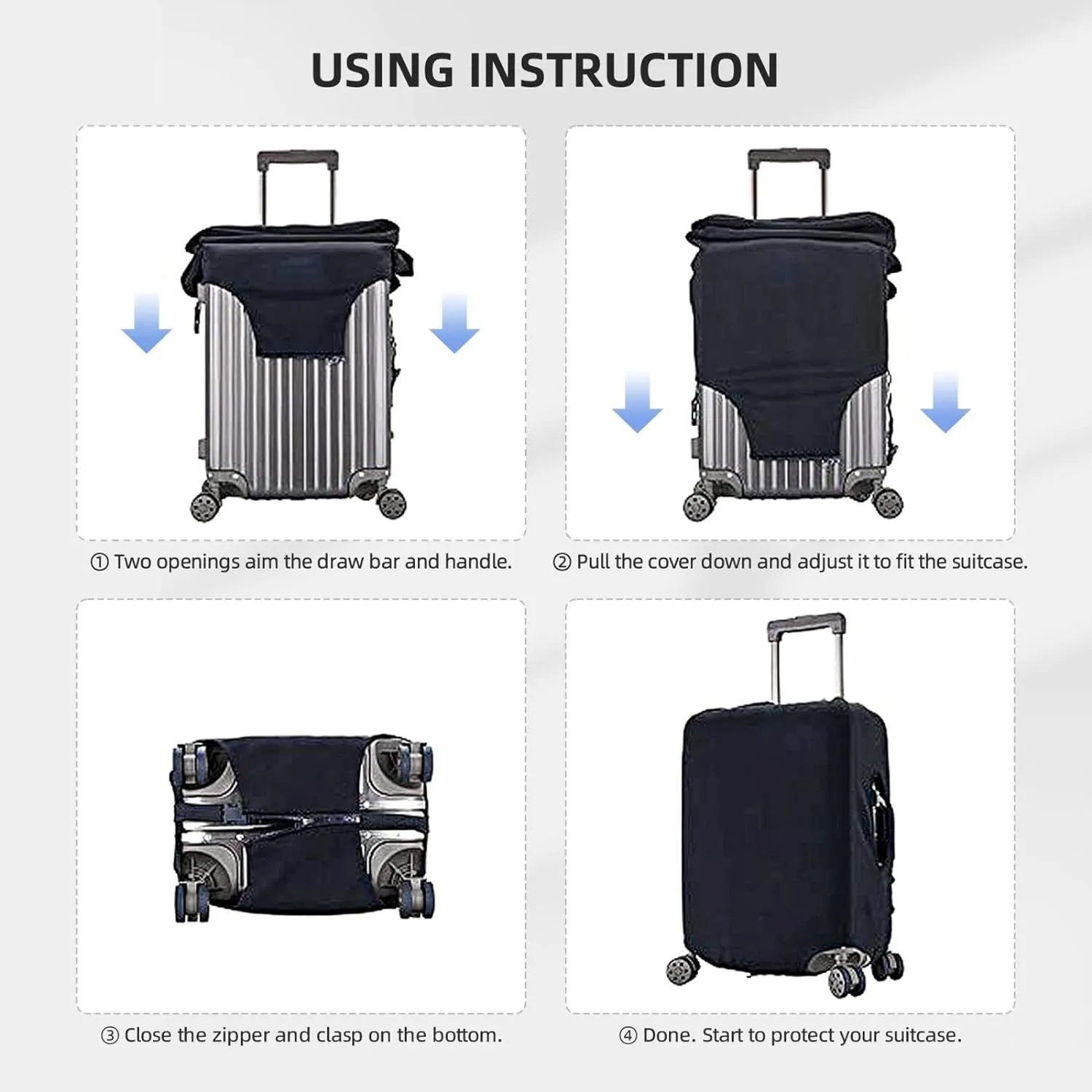 Travel Luggage Cover Butterfly Stars Luggage Suitcase Protector Baggage Fit X-Large