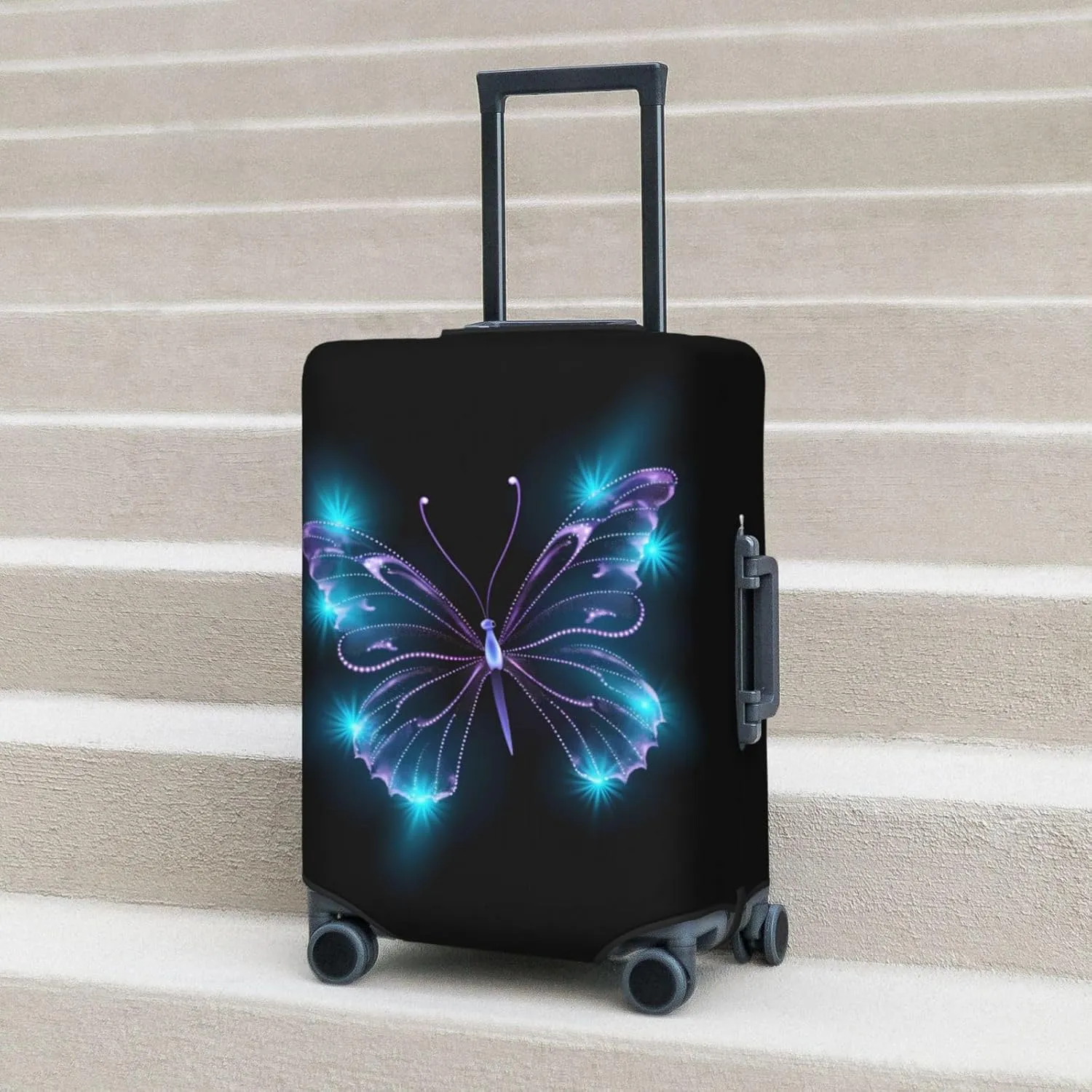 Travel Luggage Cover Butterfly Stars Luggage Suitcase Protector Baggage Fit X-Large